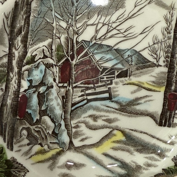 Johnson Bros The Friendly Village Sugar Maples 6 inch dessert plate England - Picture 4 of 5